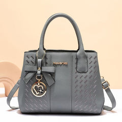 Embro Detail Crossbody Bag PU Leather Purse with Charm
