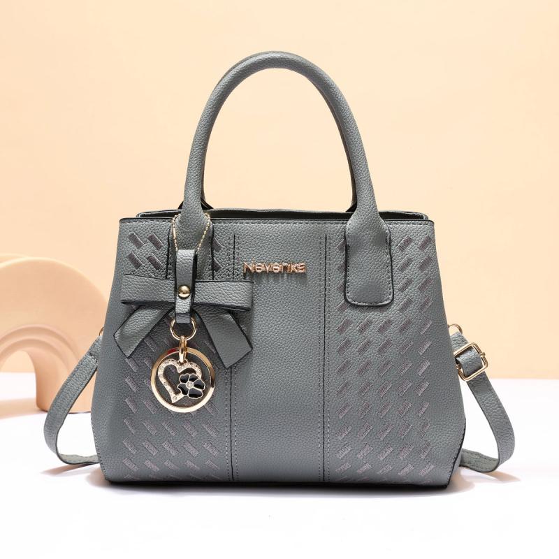 Embro Detail Crossbody Bag PU Leather Purse with Charm