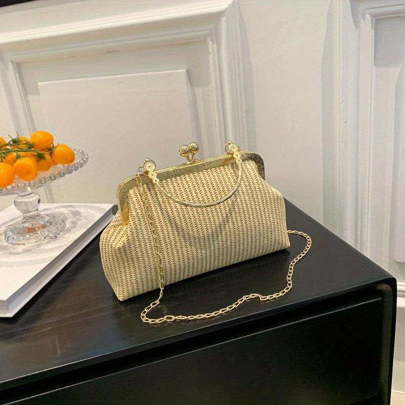 Women's Rhinestone Decor Chain Crossbody Bag