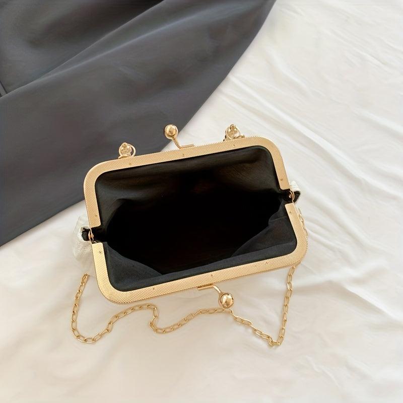 Women's Rhinestone Decor Chain Crossbody Bag