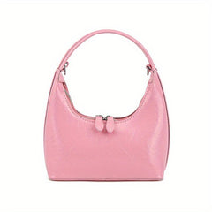 Minimalist Zipper Satchel Bag with Chain Strap