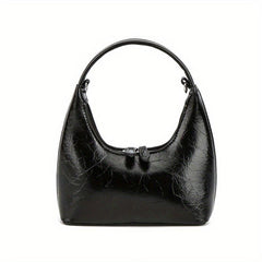 Minimalist Zipper Satchel Bag with Chain Strap