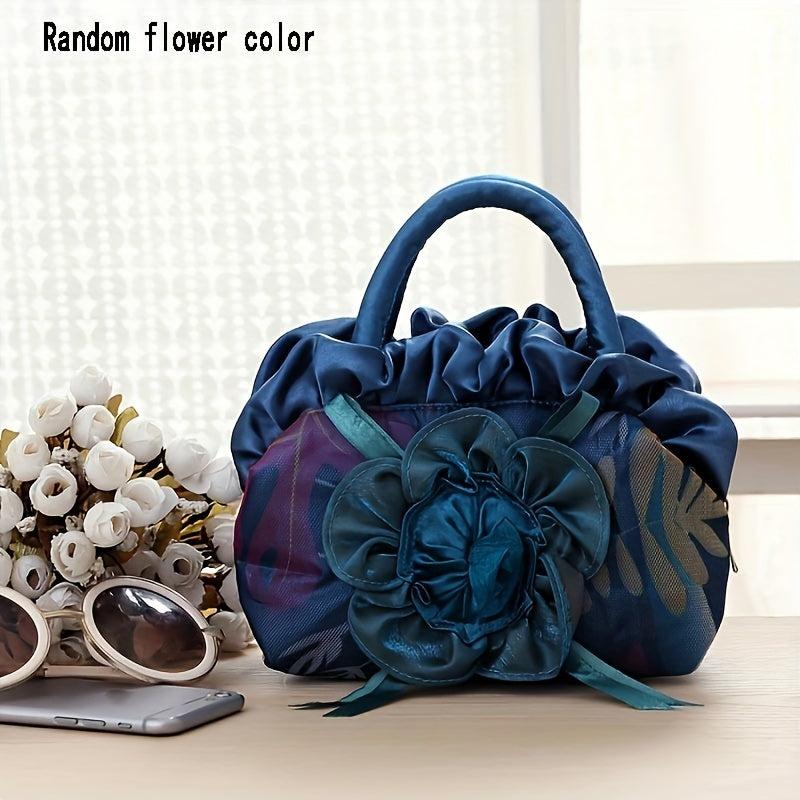 Women's Top Handle Bag With Flow Accessories Zipper Hand Bag