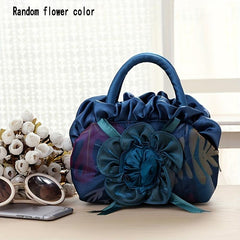 Women's Top Handle Bag With Flow Accessories Zipper Hand Bag