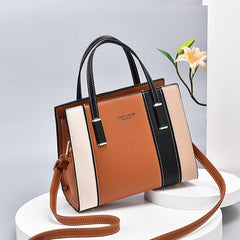 Striped Shoulder Tote Bag for Work