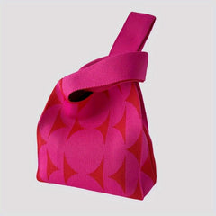 Knitted Flower Woven Handbag Fabric Niche Tote Bag