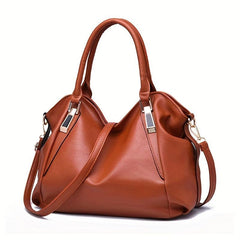 Women's PU Leather Crossbody Bag Top Handle Satchel Purse