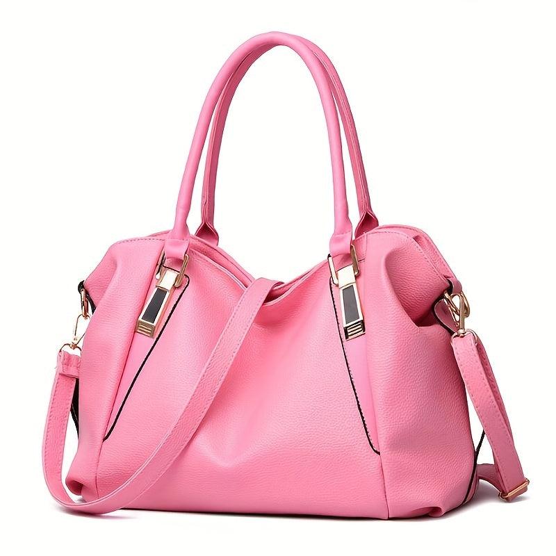 Women's PU Leather Crossbody Bag Top Handle Satchel Purse