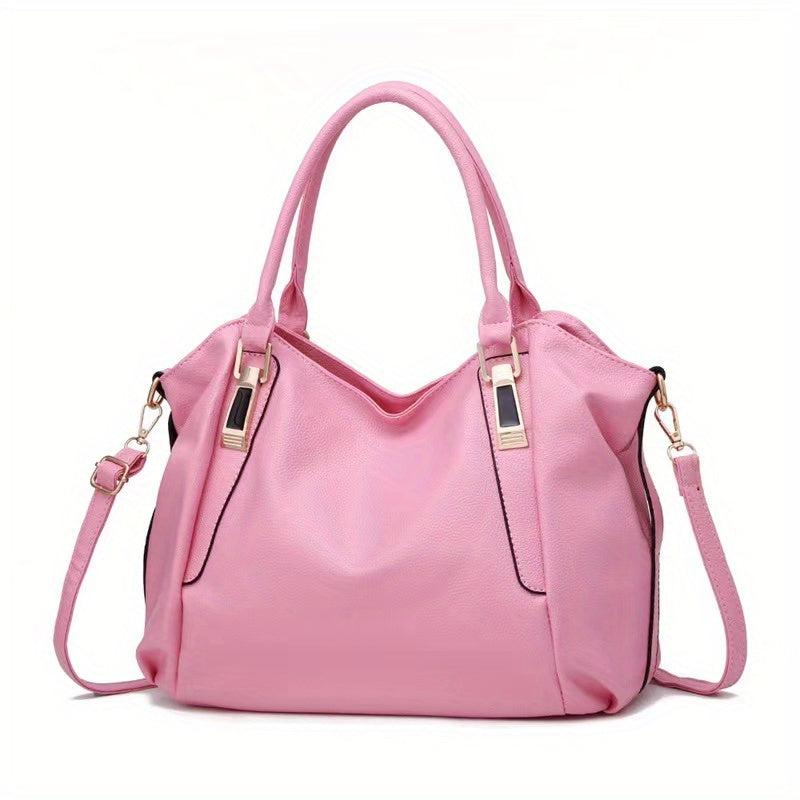 Women's PU Leather Crossbody Bag Top Handle Satchel Purse