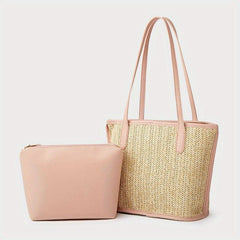 Straw Storage Handbag Lightweight Casual Bag