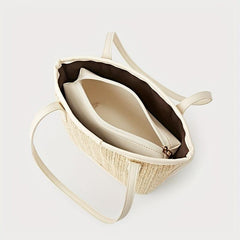 Straw Storage Handbag Lightweight Casual Bag