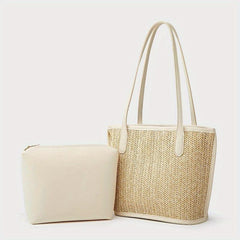 Straw Storage Handbag Lightweight Casual Bag