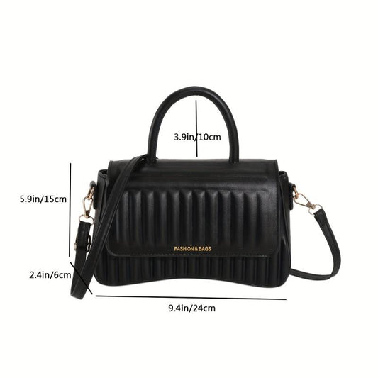 Textured Crossbody Bag Classic Shoulder Purse