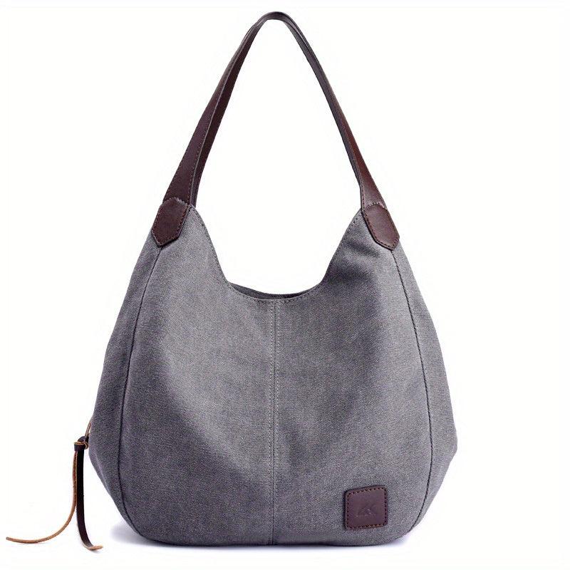 Vintage Canvas Hobo Bag Large Capacity Shoulder Bag