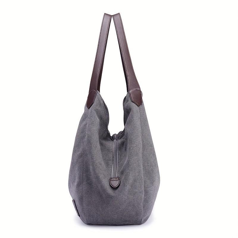 Vintage Canvas Hobo Bag Large Capacity Shoulder Bag