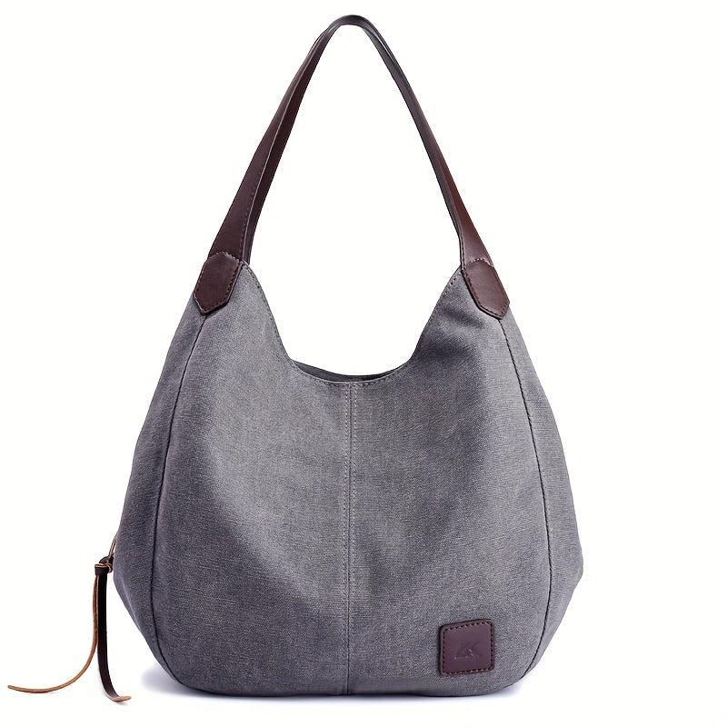 Vintage Canvas Hobo Bag Large Capacity Shoulder Bag