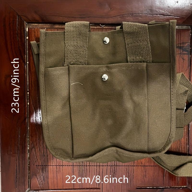 Canvas Tote Bag Crossbody Handbag for Work & School