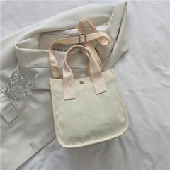 Canvas Tote Bag Crossbody Handbag for Work & School