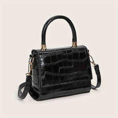 Crocodile Embossed Crossbody Bag Women's Flap Purses