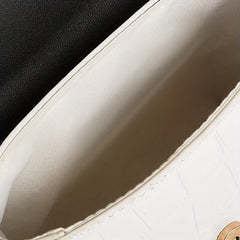 Crocodile Embossed Crossbody Bag Women's Flap Purses