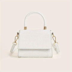 Crocodile Embossed Crossbody Bag Women's Flap Purses