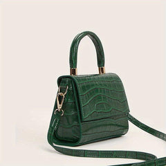 Crocodile Embossed Crossbody Bag Women's Flap Purses