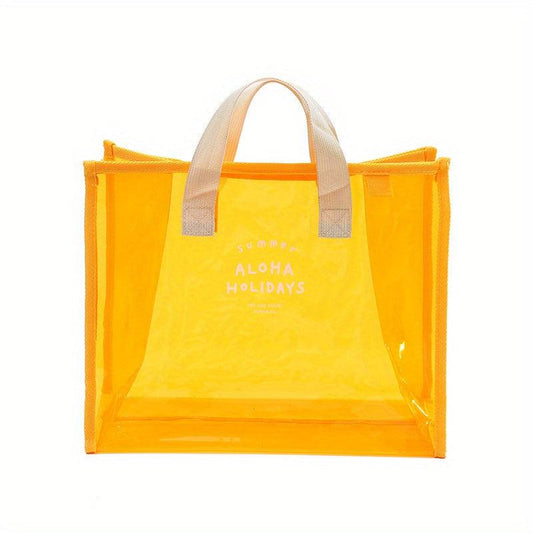 Transparent Tote Bag for Travel and Beach Storage