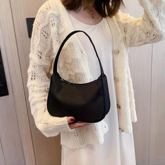 Vintage Nylon Shoulder Bag with Zipper