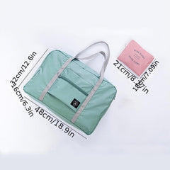 Portable Lightweight Travel Luggage Handbag Solid Zipper Duffle Bag
