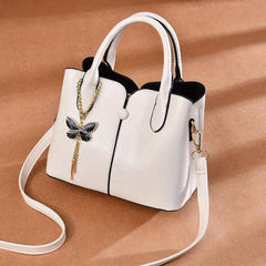 Small Stitching Satchel Purse Vegan Leather Crossbody Bag