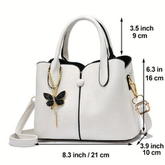 Small Stitching Satchel Purse Vegan Leather Crossbody Bag