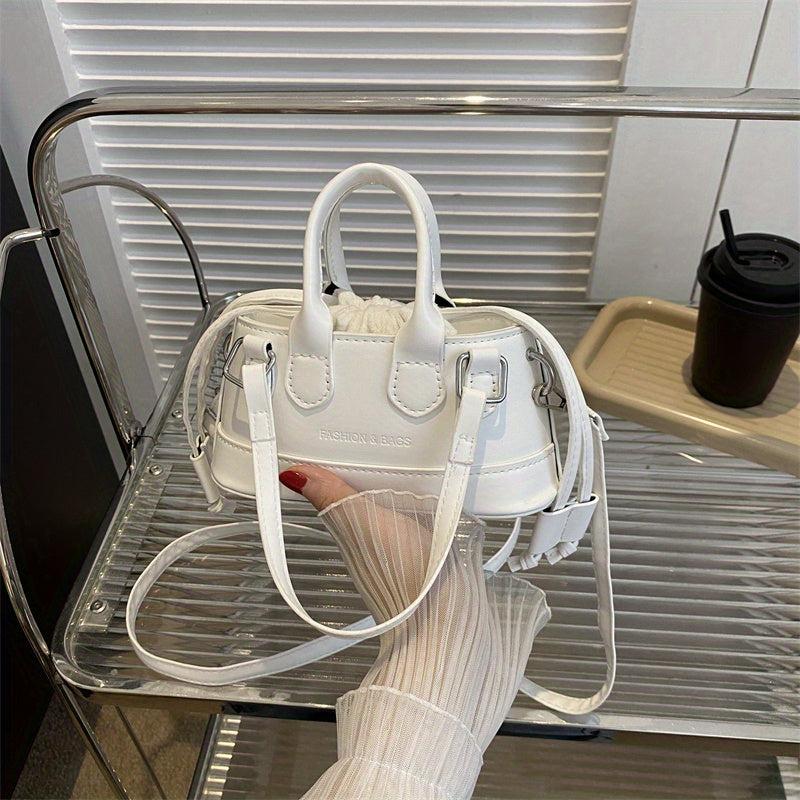Mini Handbag Solid Drawstring Shoulder Bag