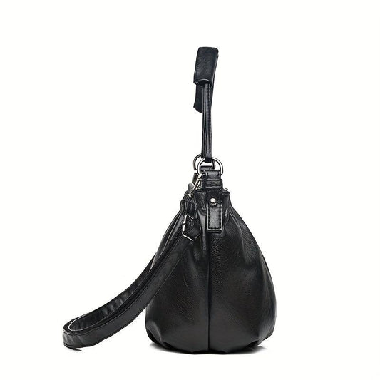 Vintage PU Leather Crossbody Bag Retro Shoulder Bag