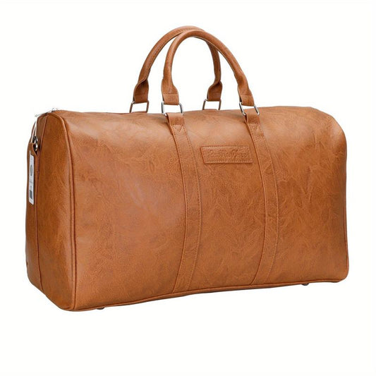 Men's Leather Duffle Bag Gym Sport Travel Weekend Tote Carry On Bag