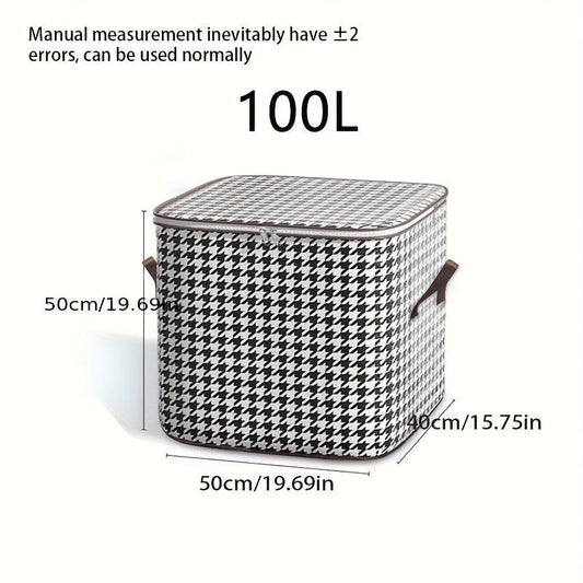 Houndstooth Luggage Bag Quilt Clothes Storage Bag Moisture Dust proof