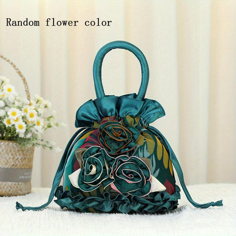 Retro Drawstring Bucket Bag for Shopping