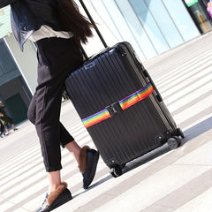Rainbow Luggage Strap With Password Lock Travel Accessory