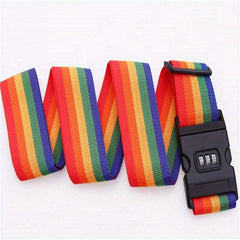 Rainbow Luggage Strap With Password Lock Travel Accessory