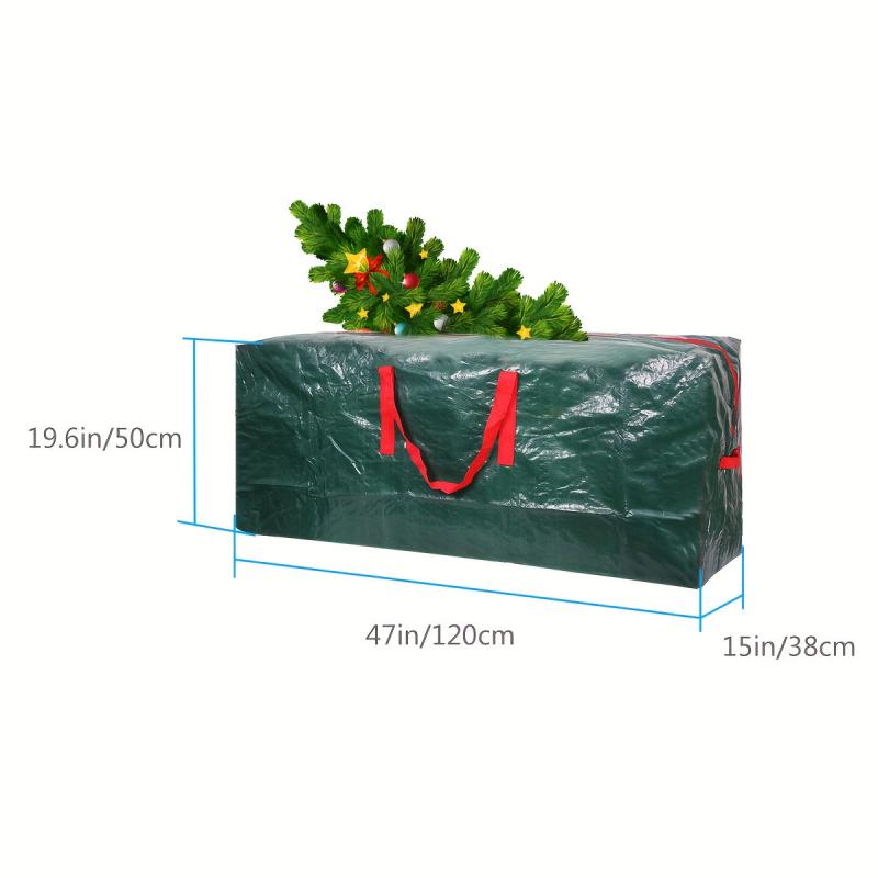 Large Christmas Tree Storage Bag Waterproof Material Durable Handles Dual Zipper