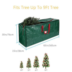 Large Christmas Tree Storage Bag Waterproof Material Durable Handles Dual Zipper