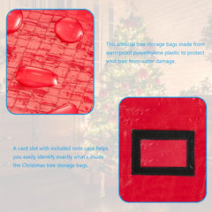 Large Christmas Tree Storage Bag Waterproof Material Durable Handles Dual Zipper