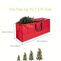 Large Christmas Tree Storage Bag Waterproof Material Durable Handles Dual Zipper