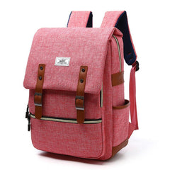 Student Backpack With USB Charging Port & Buckle Decor Flap