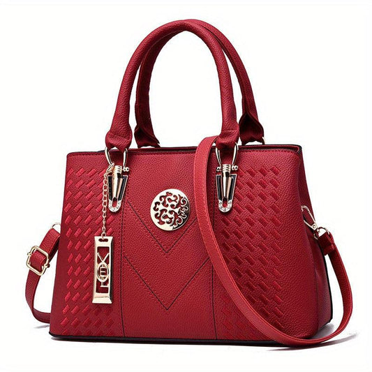 Stylish Metallic Decor Crossbody Bag