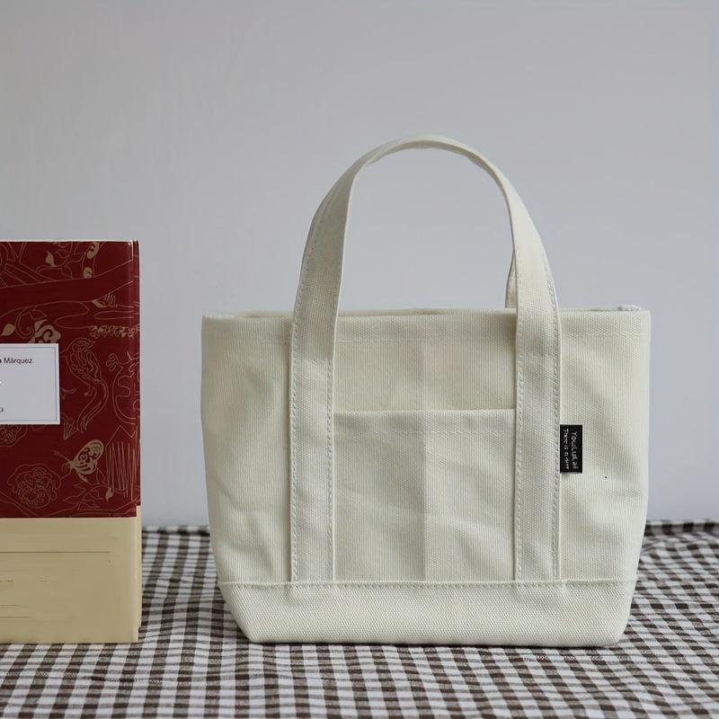 Minimalist Canvas Storage Handbag for School & Office