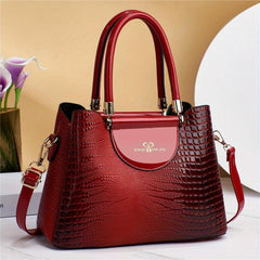 Crocodile Embossed Crossbody Bag for Office Work
