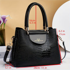 Crocodile Embossed Crossbody Bag for Office Work