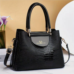 Crocodile Embossed Crossbody Bag for Office Work