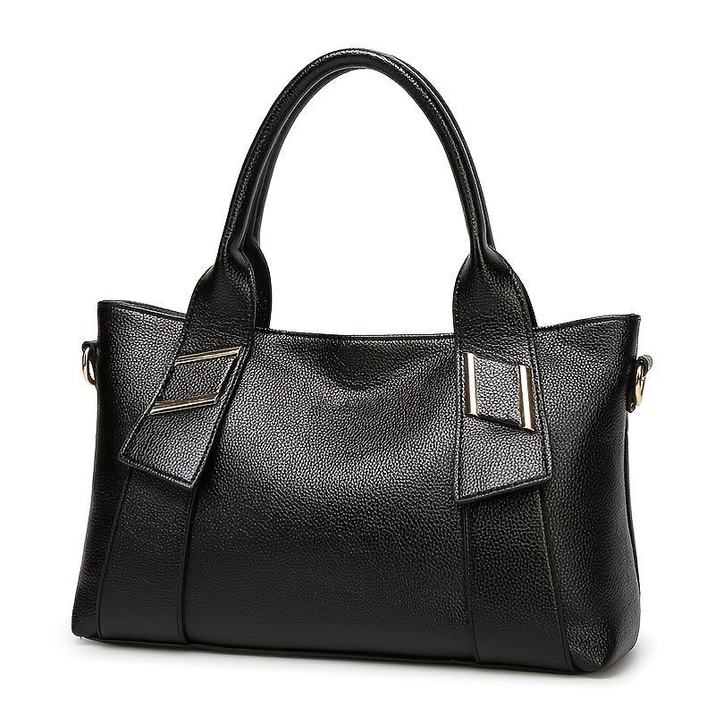 Women's Lychee Faux Leather Handbag OL Shoulder Bag