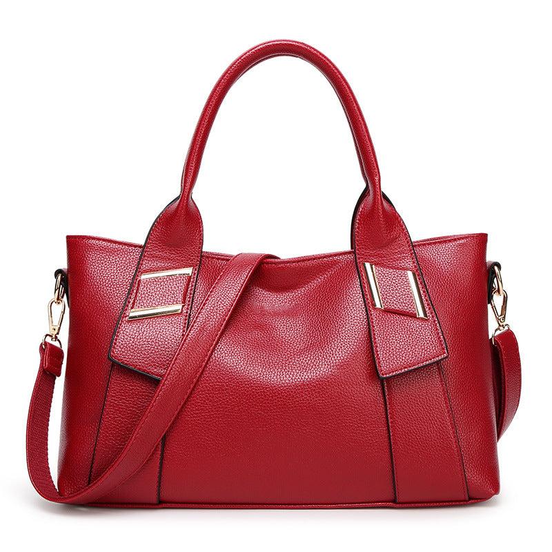 Women's Lychee Faux Leather Handbag OL Shoulder Bag